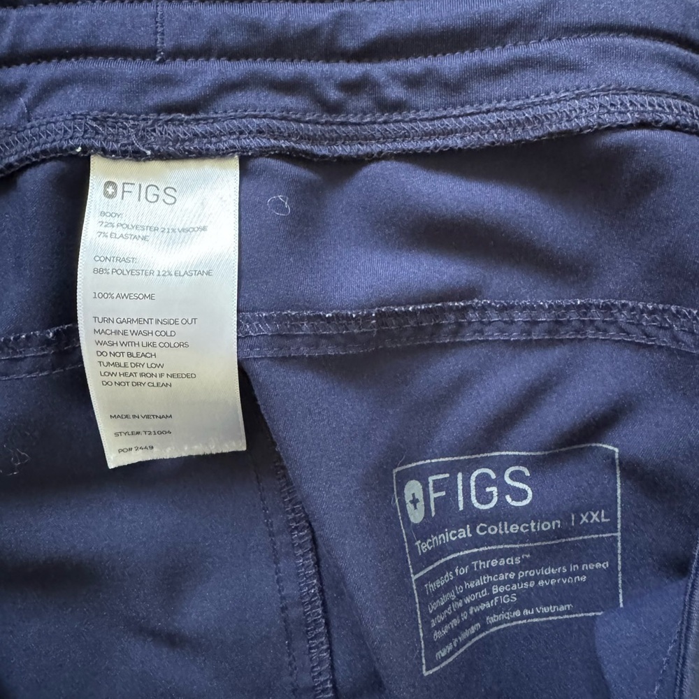 FIGS technical collection kade cargo navy blue medical scrubs pants size XXL - Picture 4 of 4